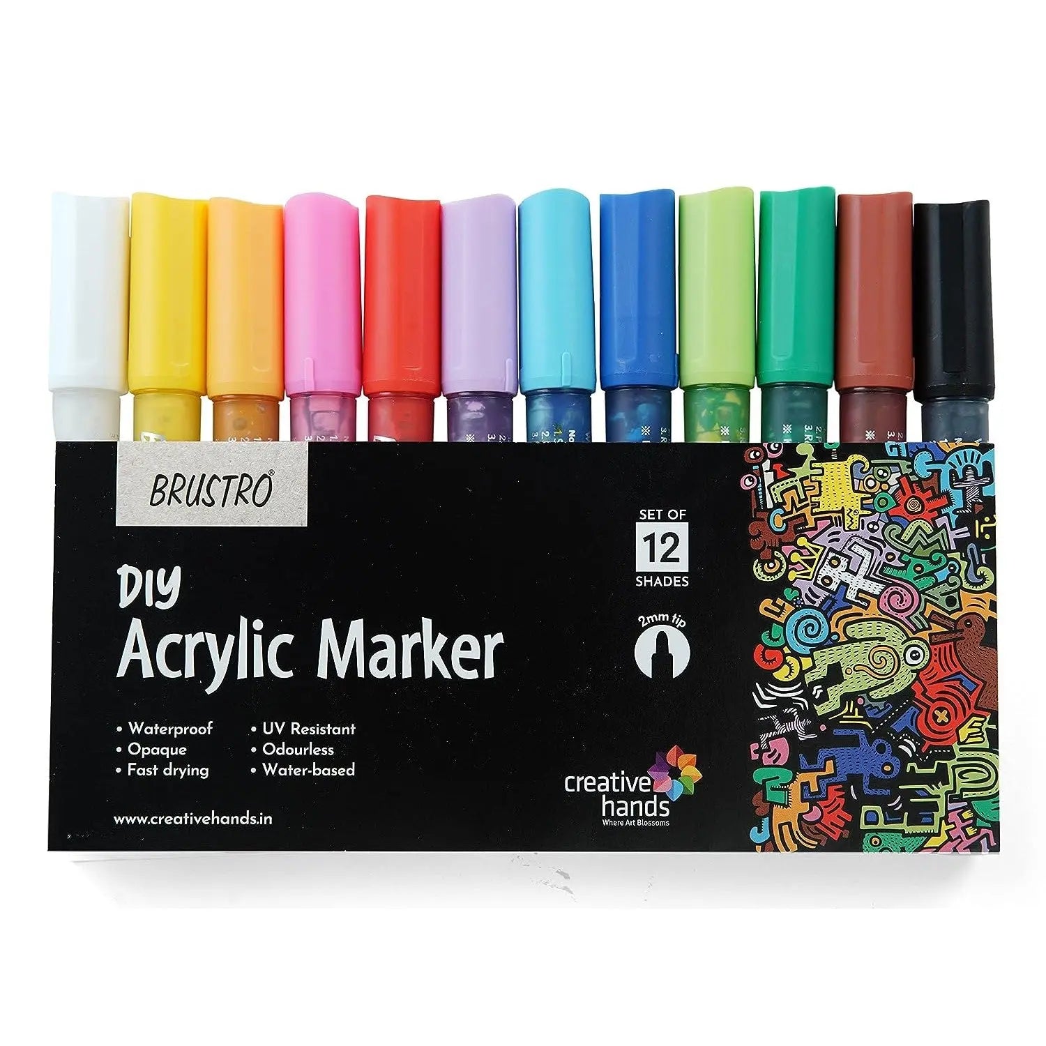 Brustro Diy Acrylic Marker 2Mm Tip Set - Main Image