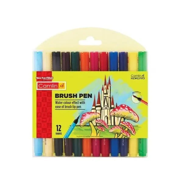 Camel Brush Pen Set 6, 12, 24 Shades Watercolor Effect Pens