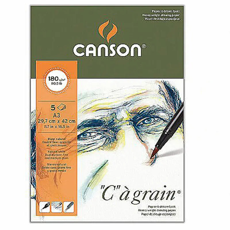 Canson XL Black Drawing 150gsm A3 Paper, Double Sided: Grained & Smooth,  Spiral Pad Short Side, 40 Black Sheets, Ideal for Professional Artists 