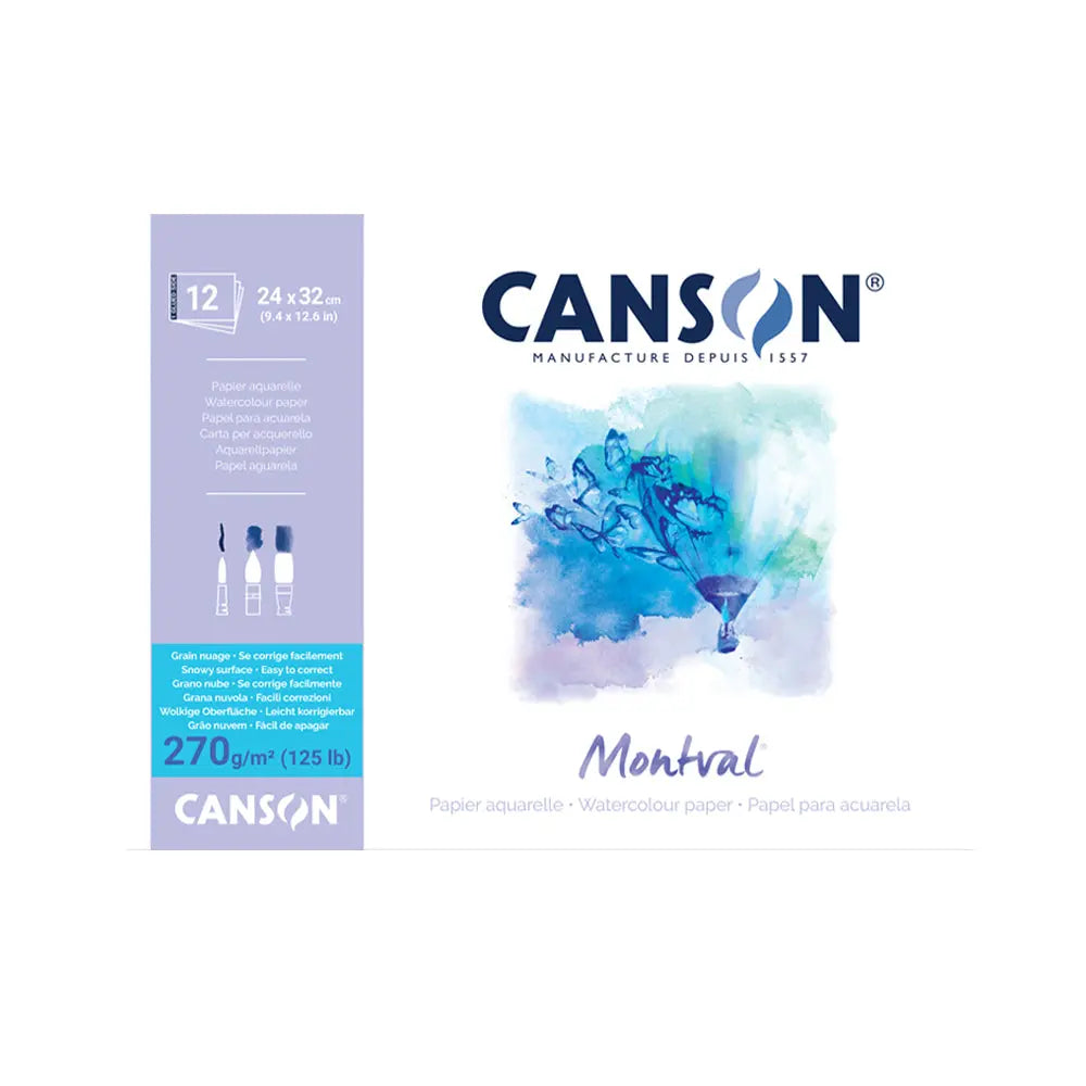 Canson Montval Torchon Watercolour Paper Pad - WireO - 270 GSM Canson
