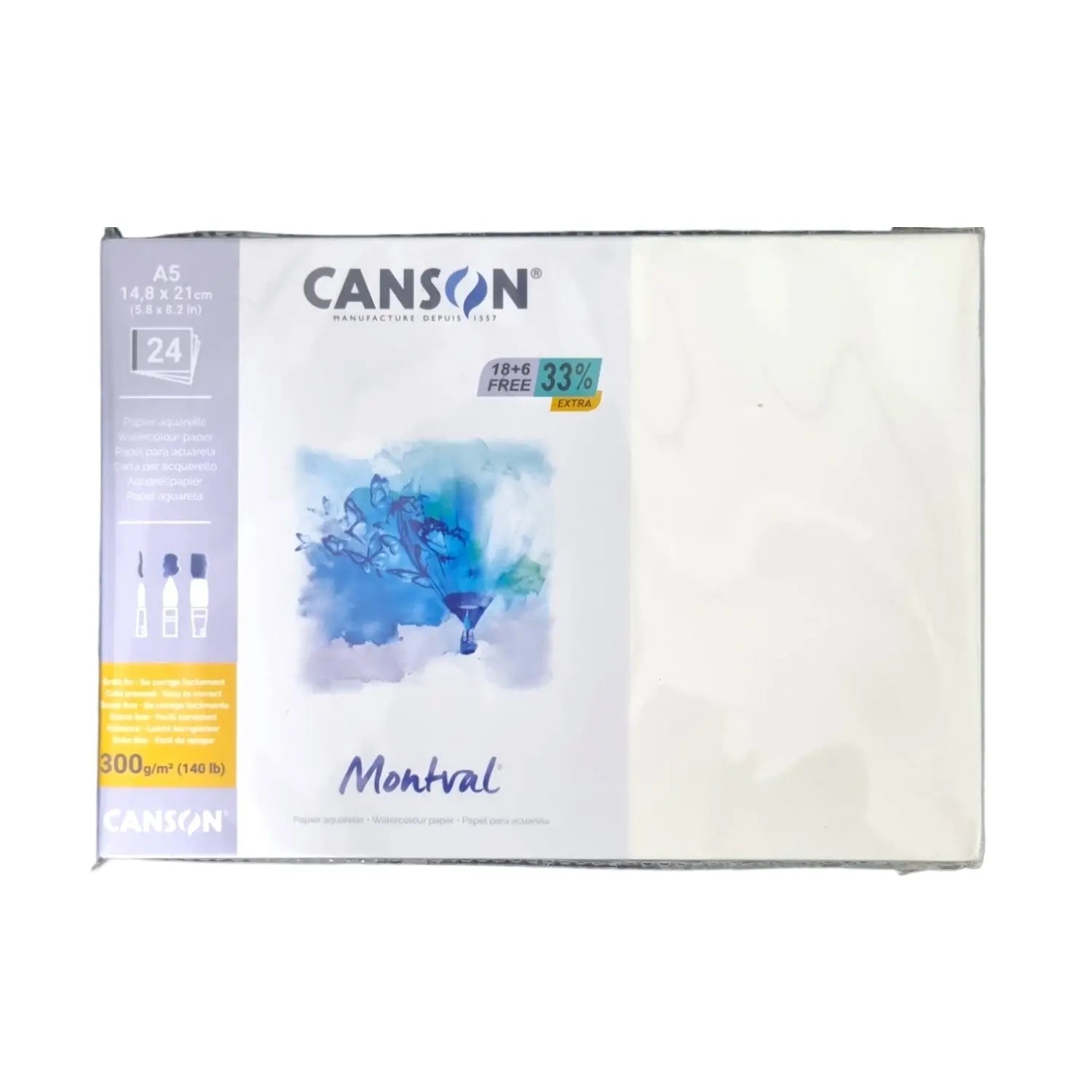 Canson Artist Series: Montval Watercolor Block 140lb. 4 x 6