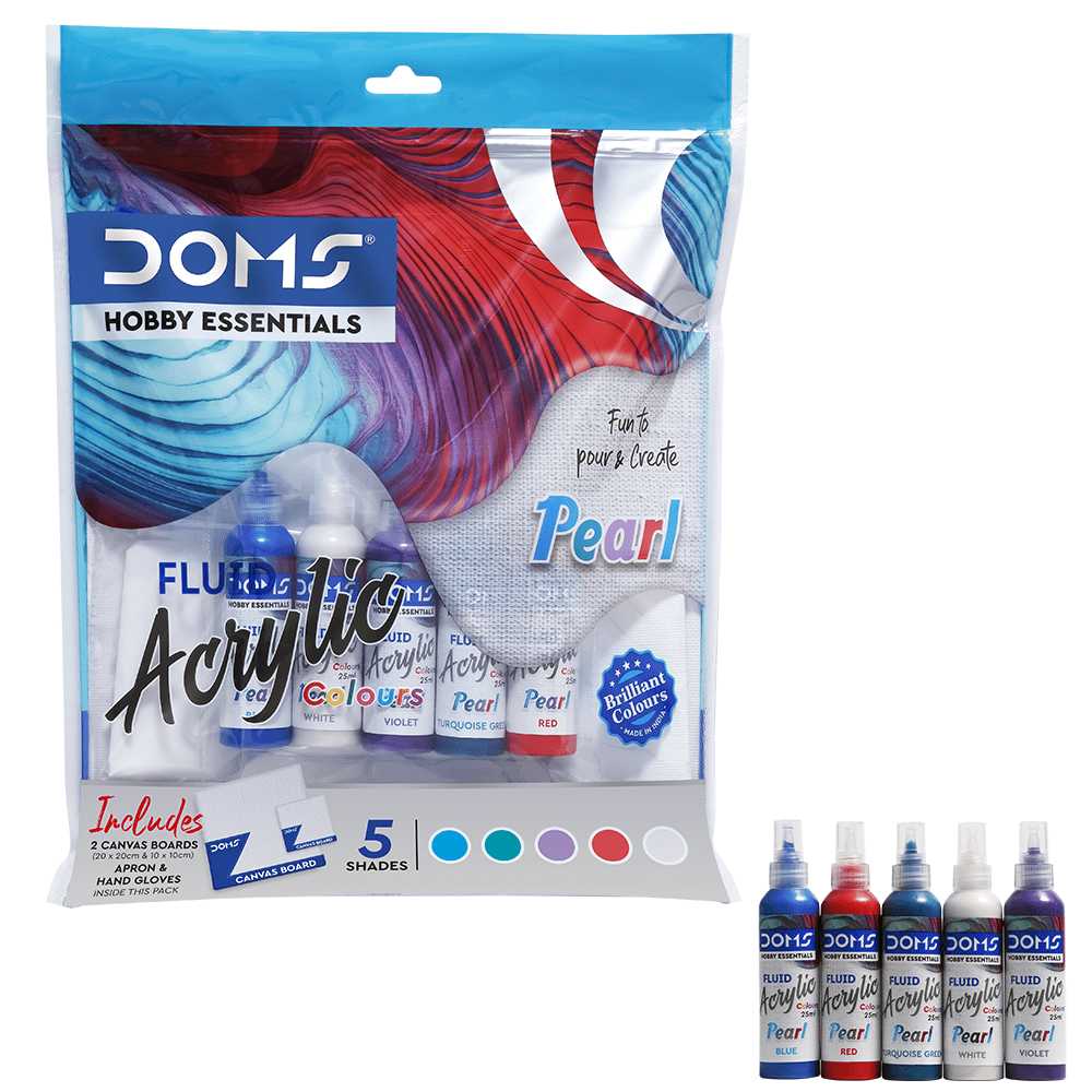 DOM Hobby Essentials Fluid Acrylic Colours Vibrant Set Camel