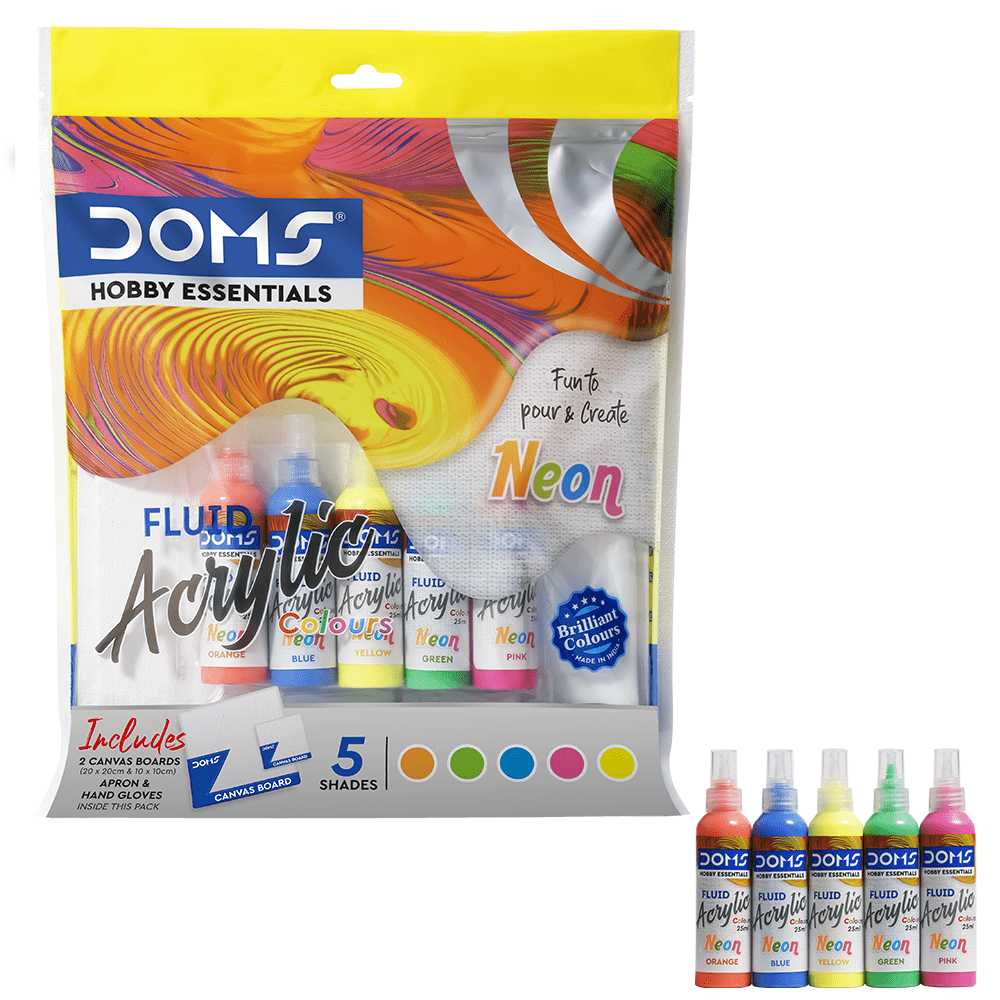 DOM Hobby Essentials Fluid Acrylic Colours Vibrant Set Camel