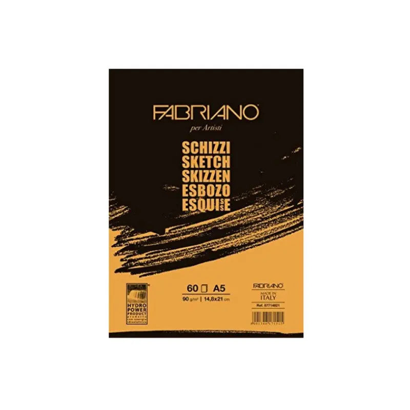 Fabriano Schizzi Sketch Pad I Glued Block I 90 GSM Fabriano