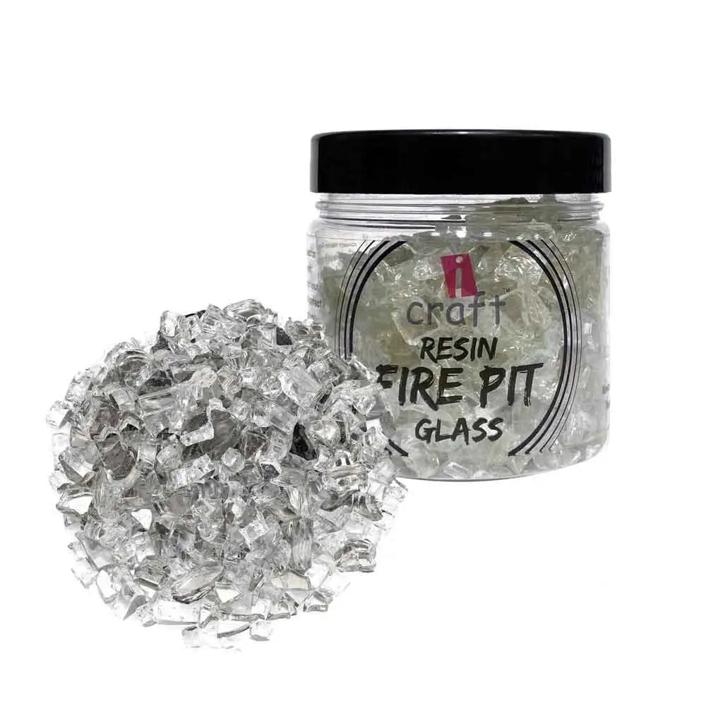 Sodee Reflective Crushed Glass/Fire Pits for Resin Art  (Clear) (500 Gm) - Epoxy resin Moulds