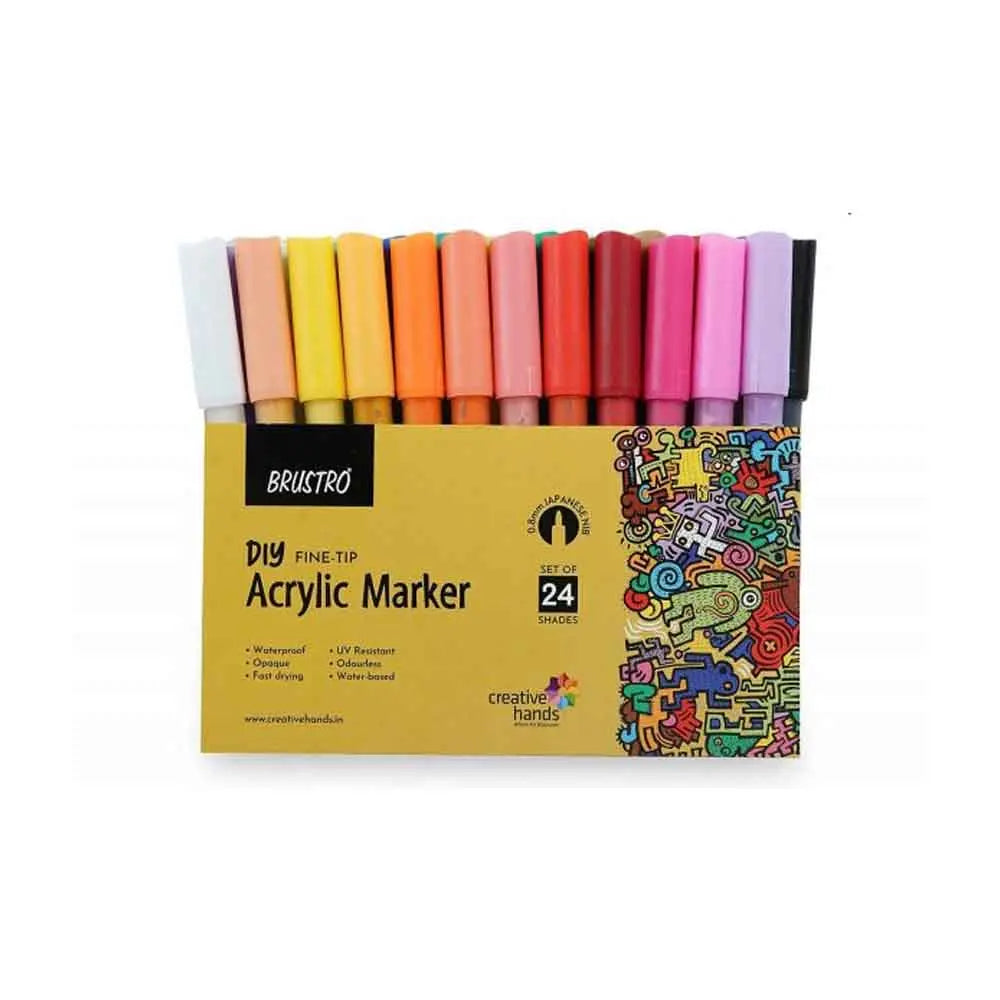 24 Colors 1mm Fine Tip Water Based Artistro Acrylic Paint Marker Pens For  Kids Marker Pen Permanent - Buy 24 Colors 1mm Fine Tip Water Based Artistro  Acrylic Paint Marker Pens For