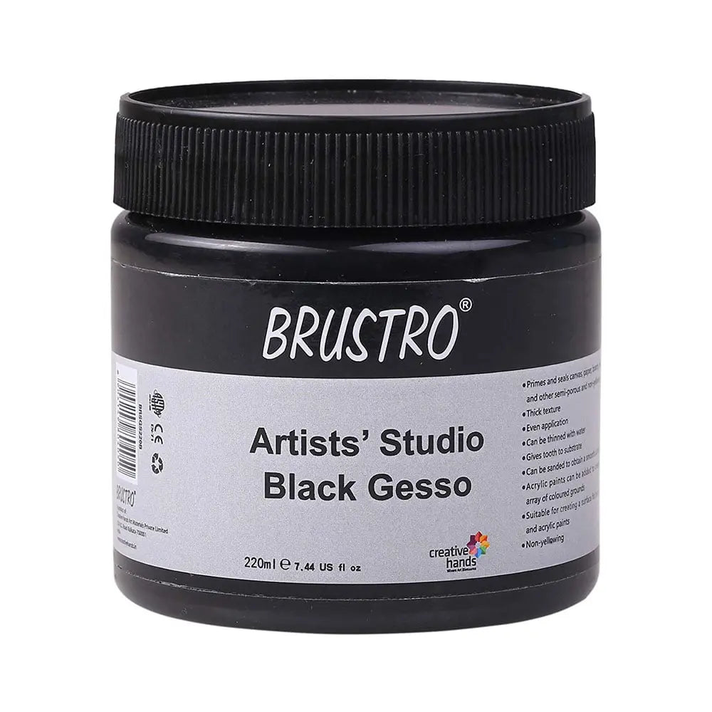 Brustro Artists Studio Black Gesso 220ml Brustro