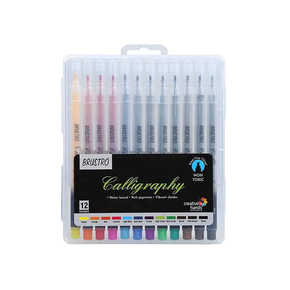 Brustro Calligraphy Pen Set of 12 Shades - Pack Photo