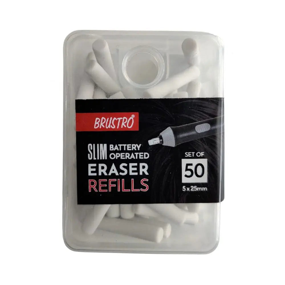 Brustro Slim Battery Operated Eraser Refills Set Brustro