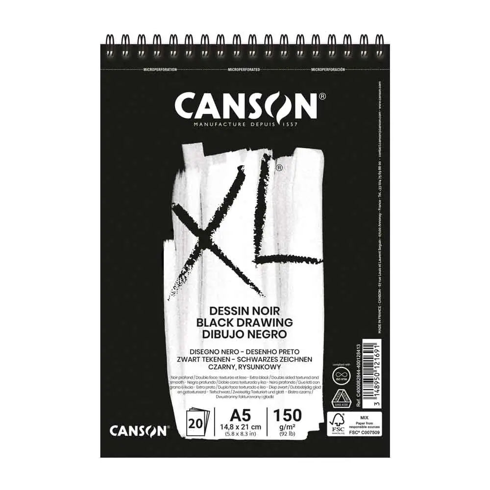  CANSON XL Textured Mixed Media 300gsm A5 Paper, Medium