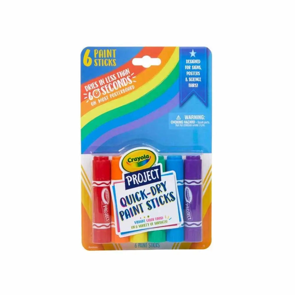 Crayola Quick-Dry Paint Sticks Set of 6 Crayola
