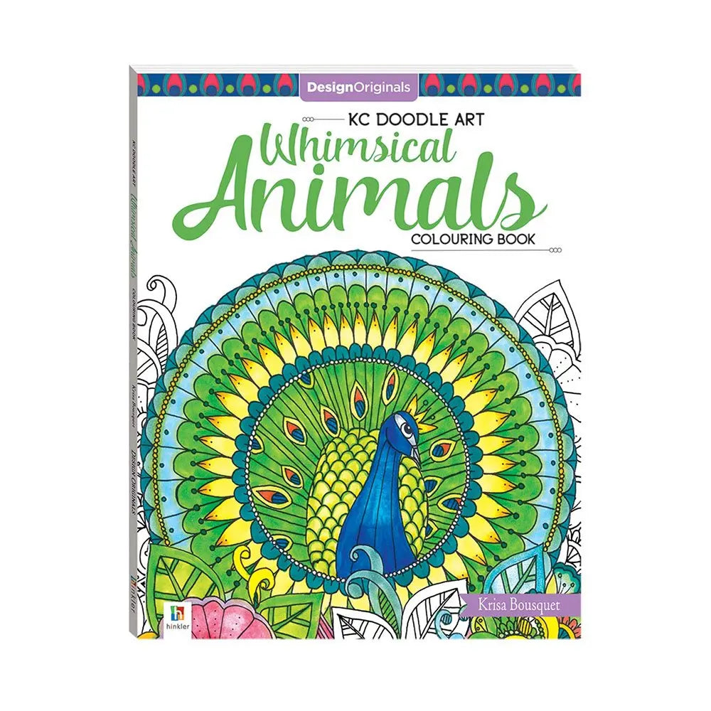 Hinkler KC Doodle Art Whimsical Animals Colouring Book Canvazo