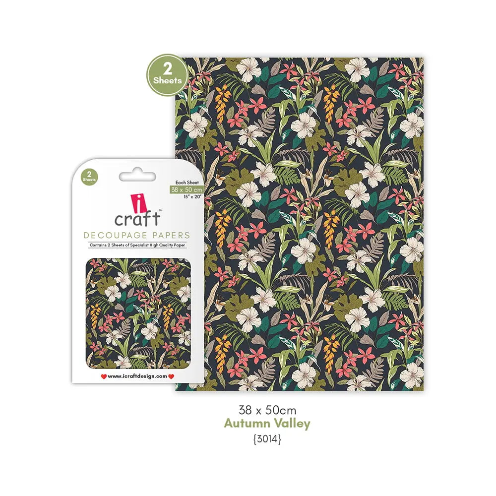 ICRAFT DECOUPAGE PAPERS- AUTUMN VALLEY 15