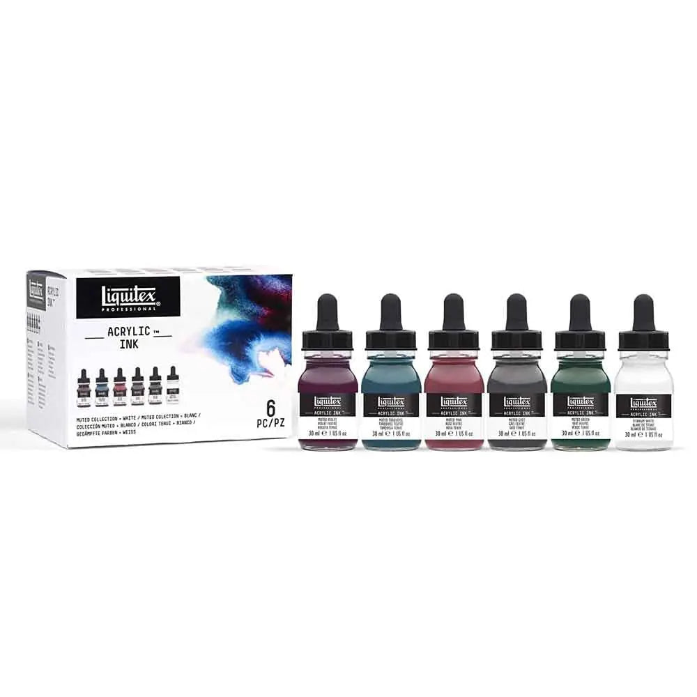 Liquitex Muted Collection Acrylic Ink Set of 6 Shades Liquitex
