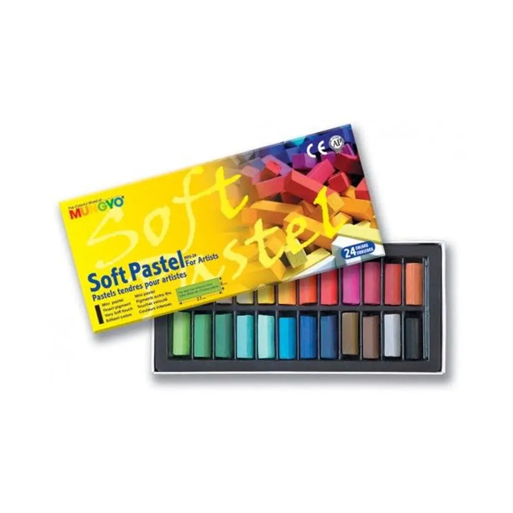 Mungyo Non Toxic Mungyo Soft Pastel Set of 32 Assorted Colors Square Mungyo Non Toxic Mungyo Soft Pastel Set of 32 Assorted Colors Square