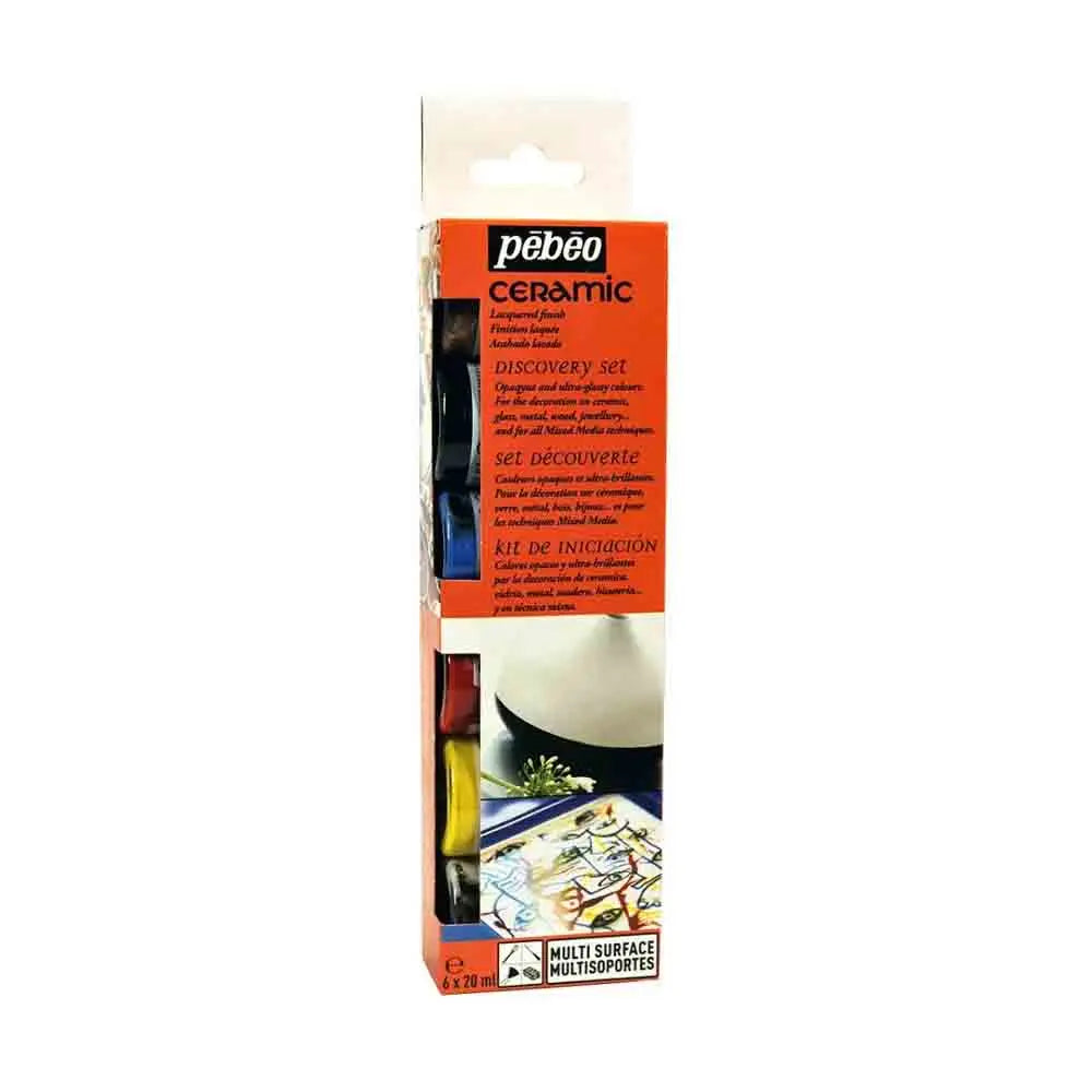 Pebeo Ceramic Mixed Media Paint - 6 x 20 ml - Discovery Set Canvazo
