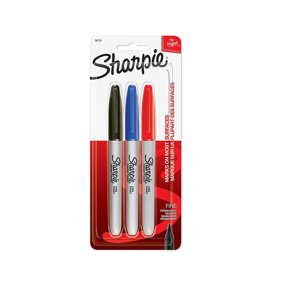 Sharpie Fine Marker Assorted 3 Colour Set Sharpie