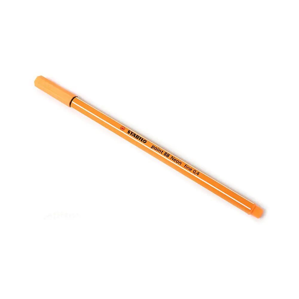 STABILO Point 88® Bolígrafo fineliner, punta fina de 0,4 mm, cuerpo naranja  de polipropileno, colores surtidos - Rotuladores de Punta  Fina Kalamazoo