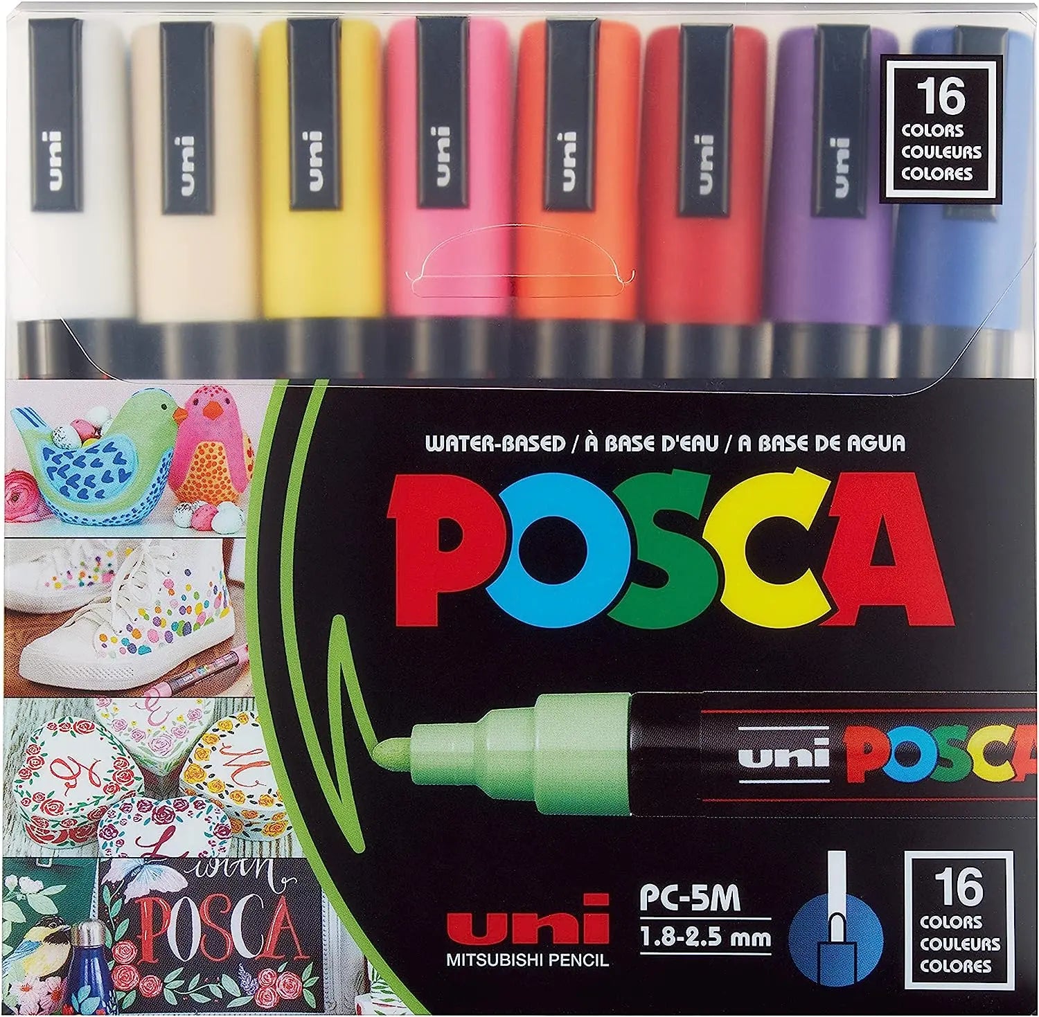 Posca Set of 8 PC-5m Pastel Colours – Universal Art Supplies