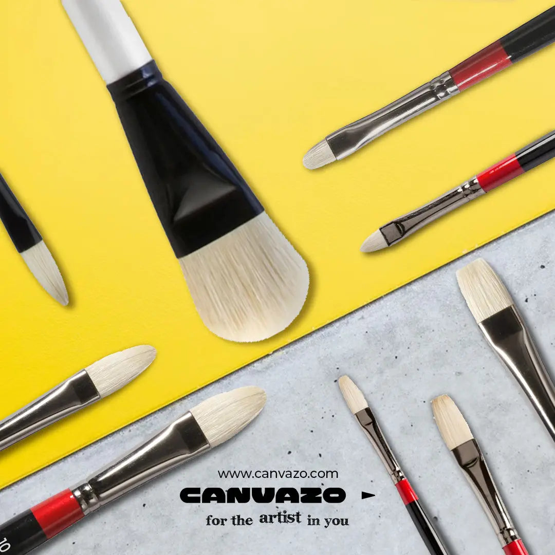 Ultimate Guide to Oil Painting Brushes: Types, Shapes, and Sizes Canvazo