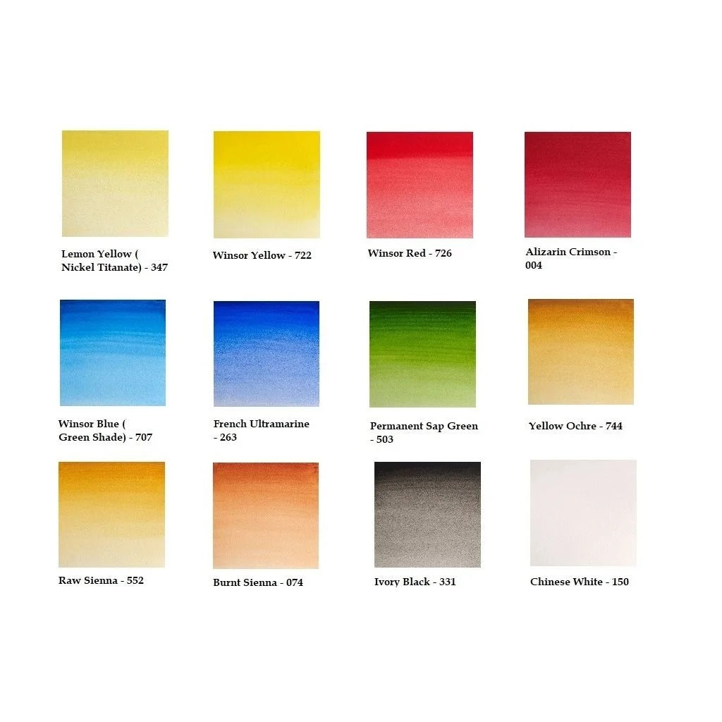 Winsor And Newton Professional Water Colour Field Box - 12 Half Pans For Outdoor Watercolor Painting