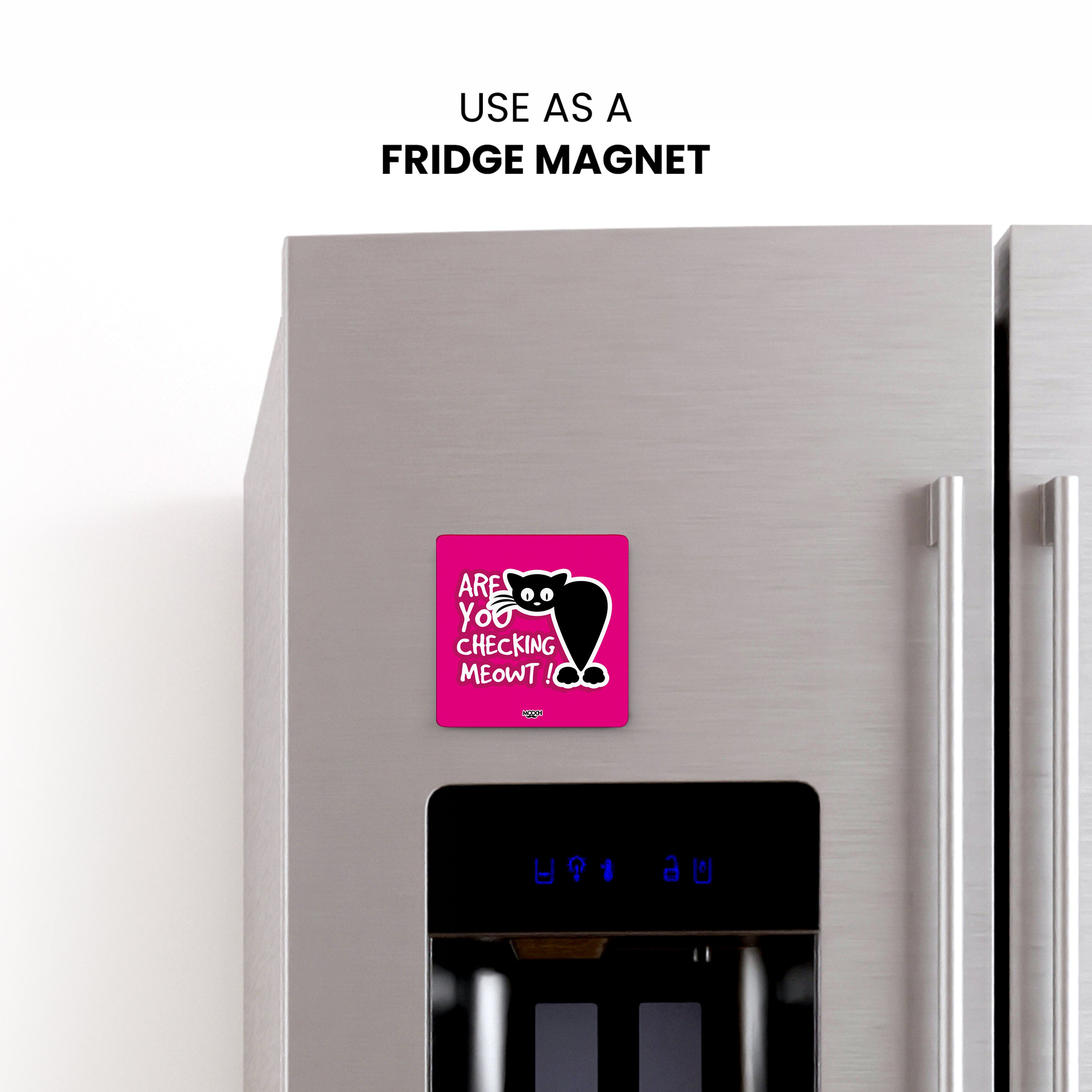 Mooch Magnetic Coaster - Are You Checking Meowt Mooch