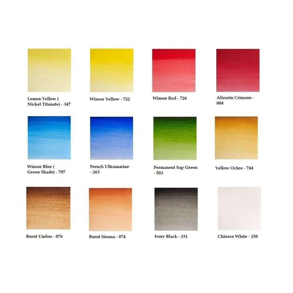 Winsor & Newton Professional Water Colour Lightweight Sketchers Box - 12 Tubes x 5 ML