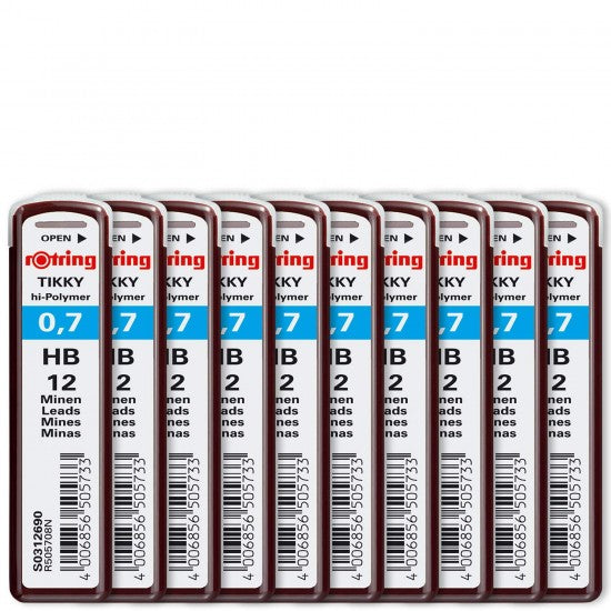 Rotring | Tikky | 0.7MM | HB Replacement Leads | Pack of 10 Rotring
