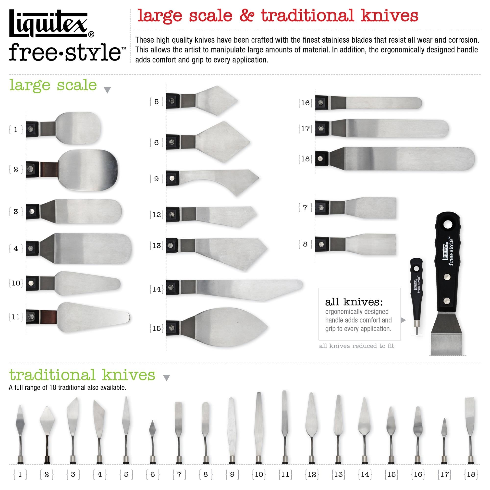 Liquitex Freestyle Small Painting Knife - Stainless Steel