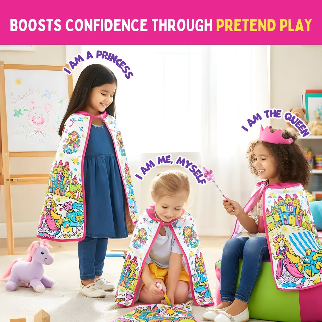 PepPlay My Princess Cape Kit | Colour, Wear & Pretend Play | 4+ Years