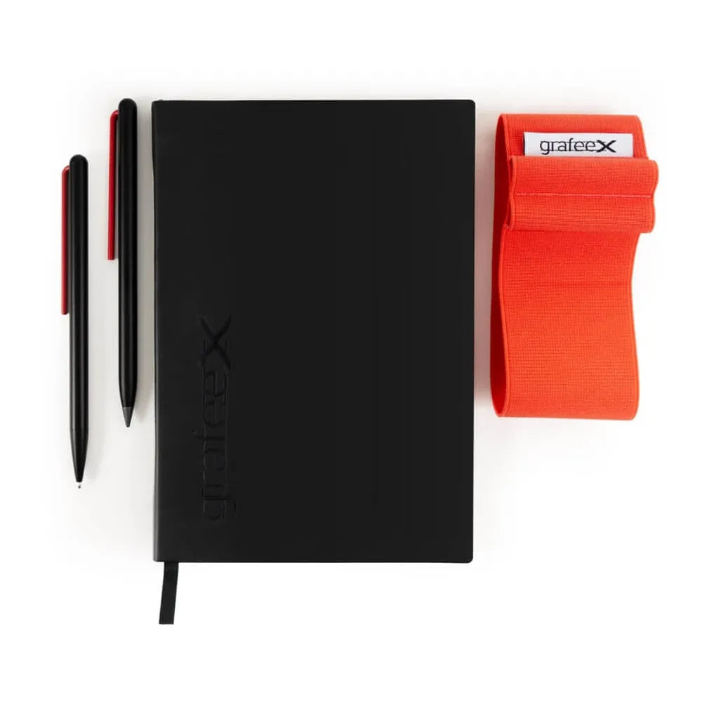 Pininfarina Grafeex Writing Pencil & Ballpoint Set with Stone Paper Notebook – Red Pininfarina