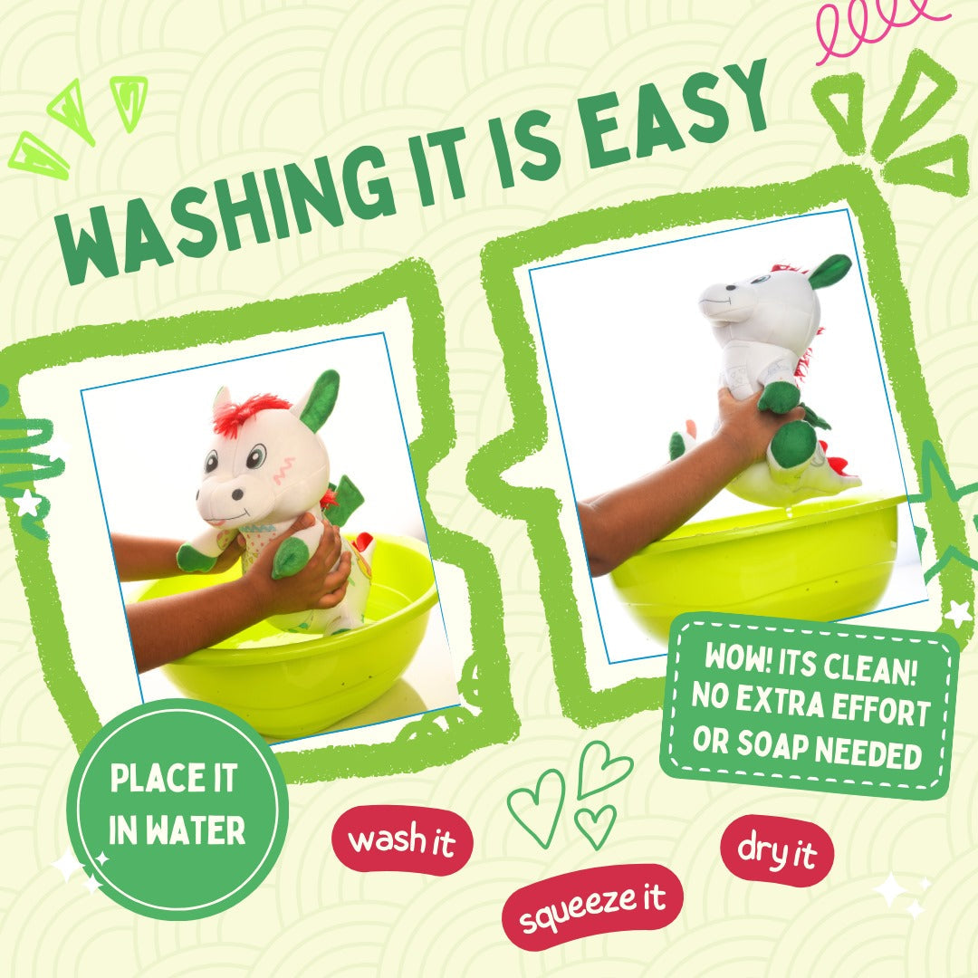 PepPlay Redoobles Doodle Dragon | Wash, Colour & Reuse Fun | 3+ Years