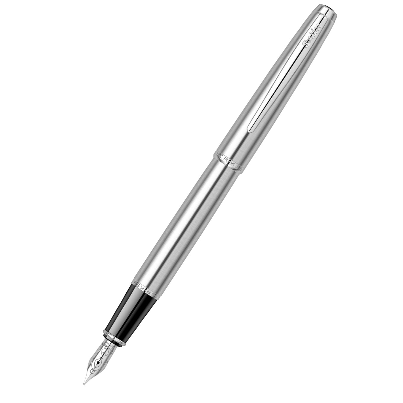 Scrikss | Metropolis 78M | Fountain Pen | Satin Chrome-CT Medium Scrikss