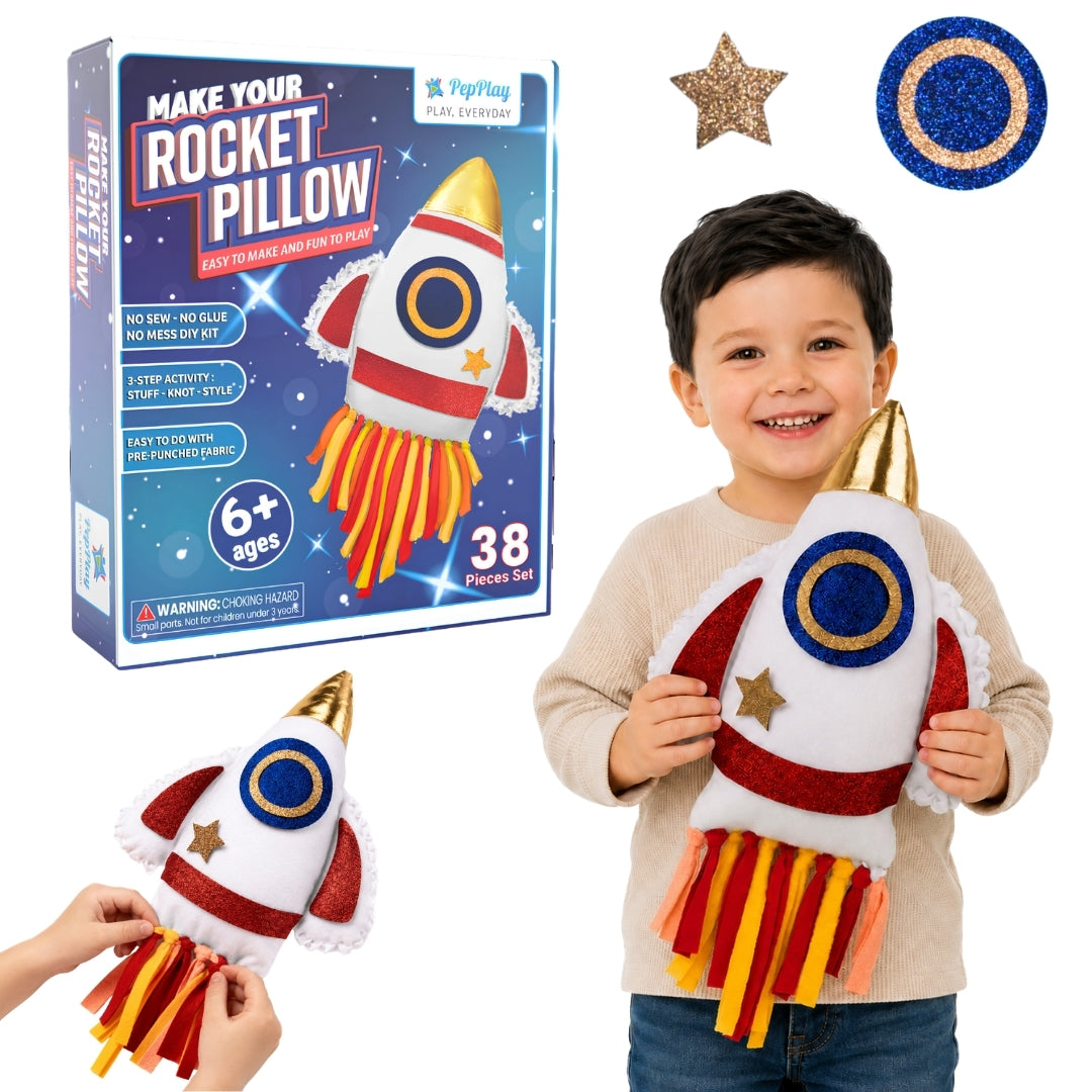 PepPlay Make Your Rocket Pillow | No-Sew DIY Craft Fun | 6+ Years