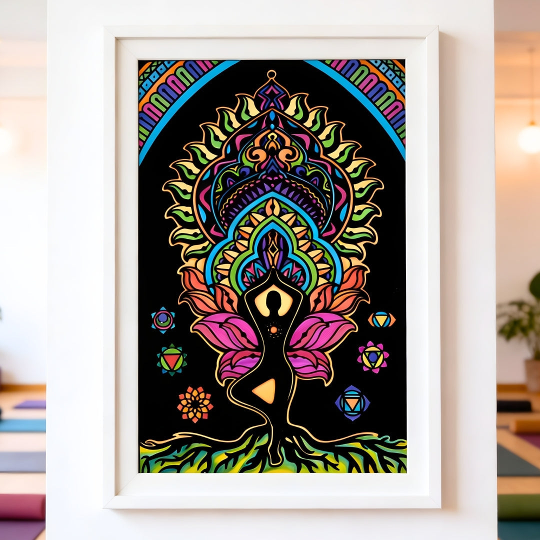 PepPlay Velvet Colouring Posters - Mindful Yoga | Creative Mindful Colouring | 8+ Years