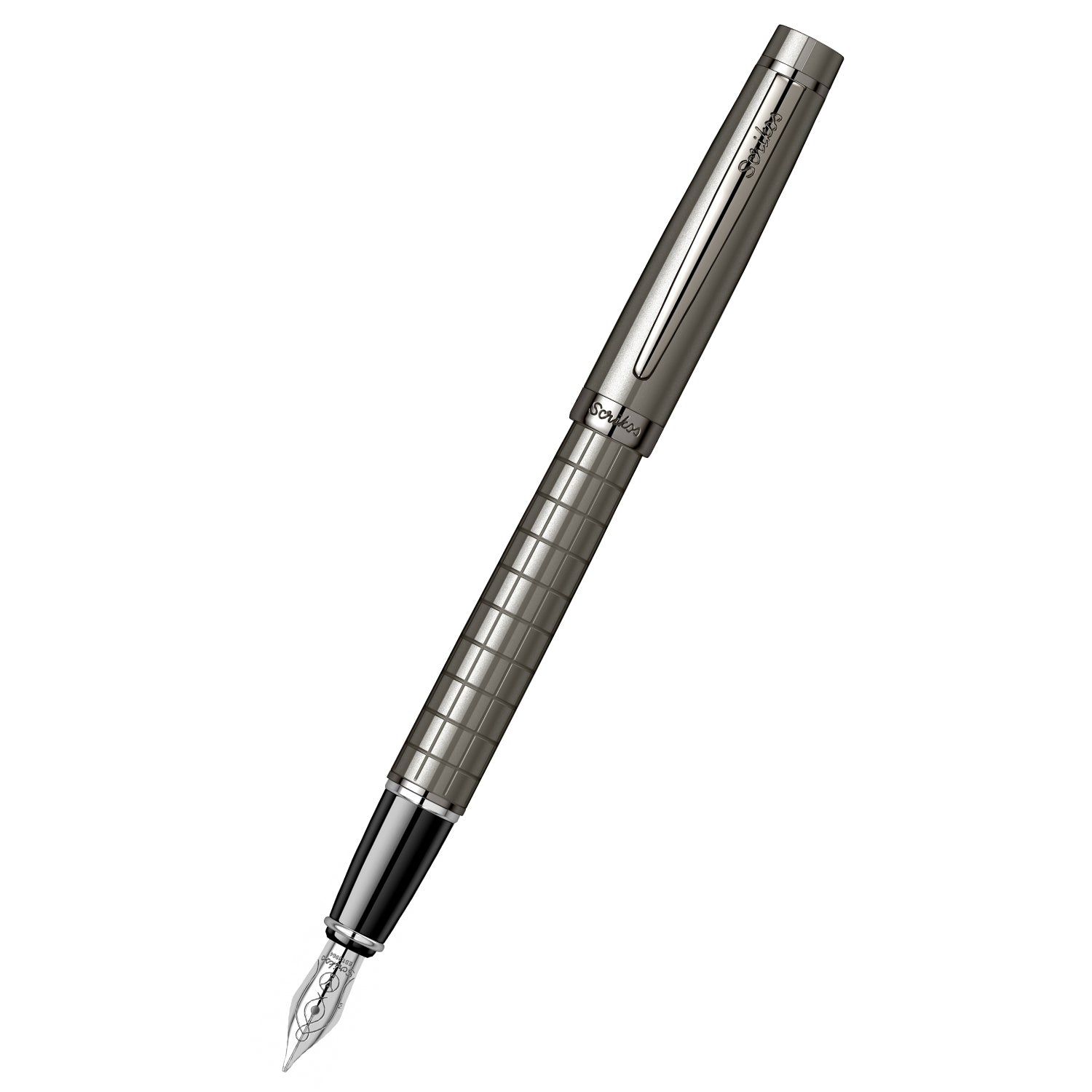Scrikss | Honour 38 | Carbon Gray | Fountain Pen | Gun Metal Plated Trims Scrikss