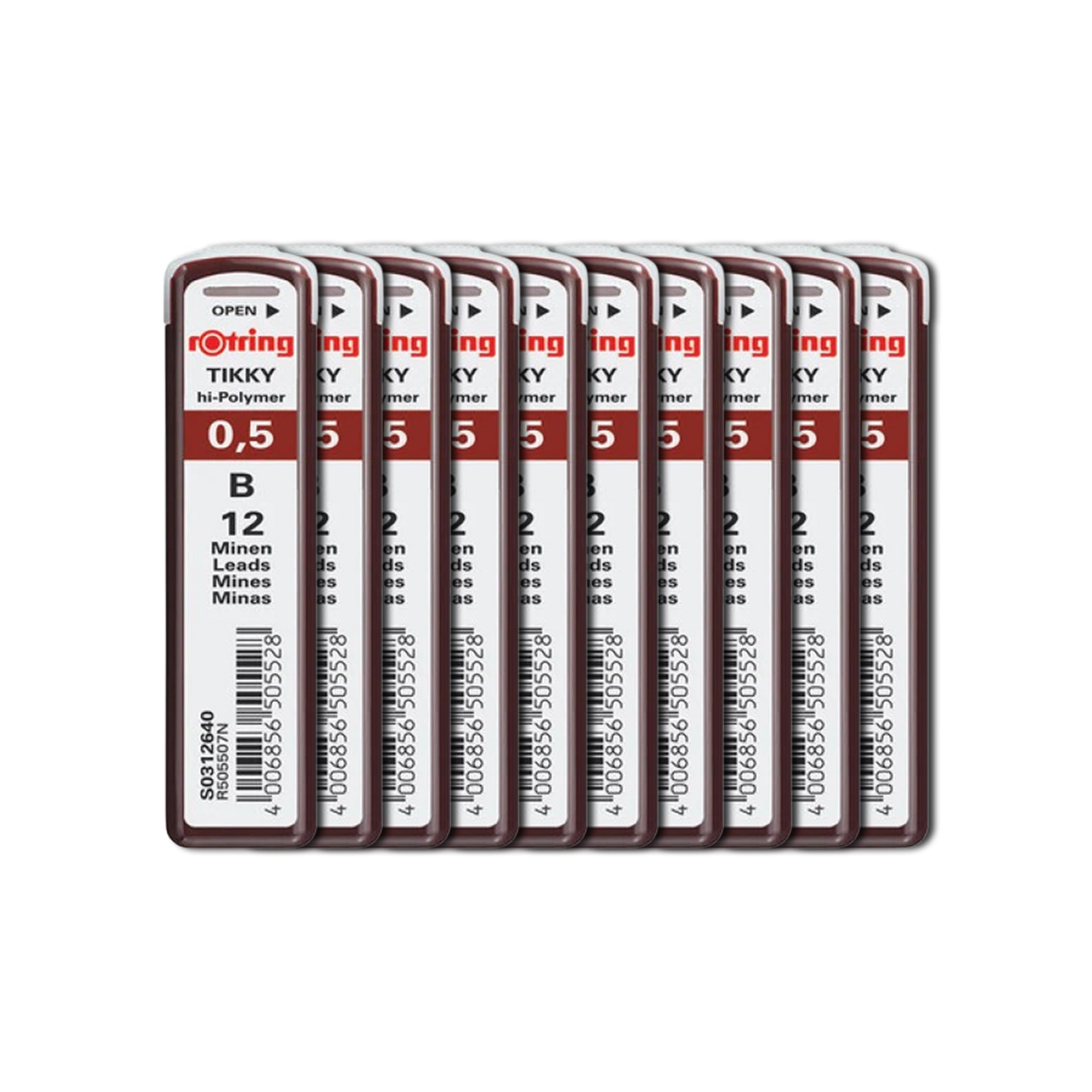 Rotring | Tikky | 0.5MM | B Replacement Leads | Pack of 10 Rotring