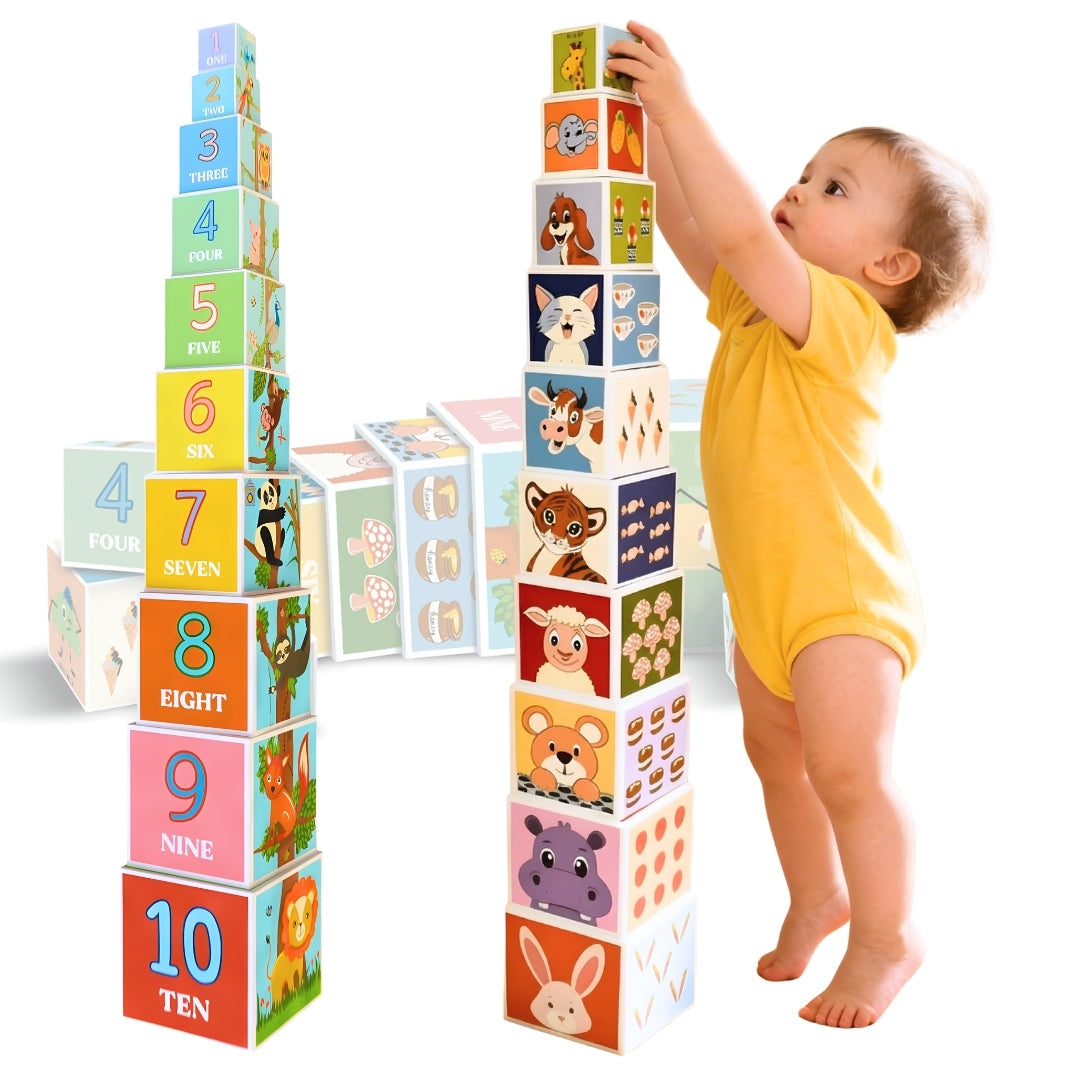 PepPlay Stacking & Nesting Cube | Early Learning Through Stacking Play | 1+ Years