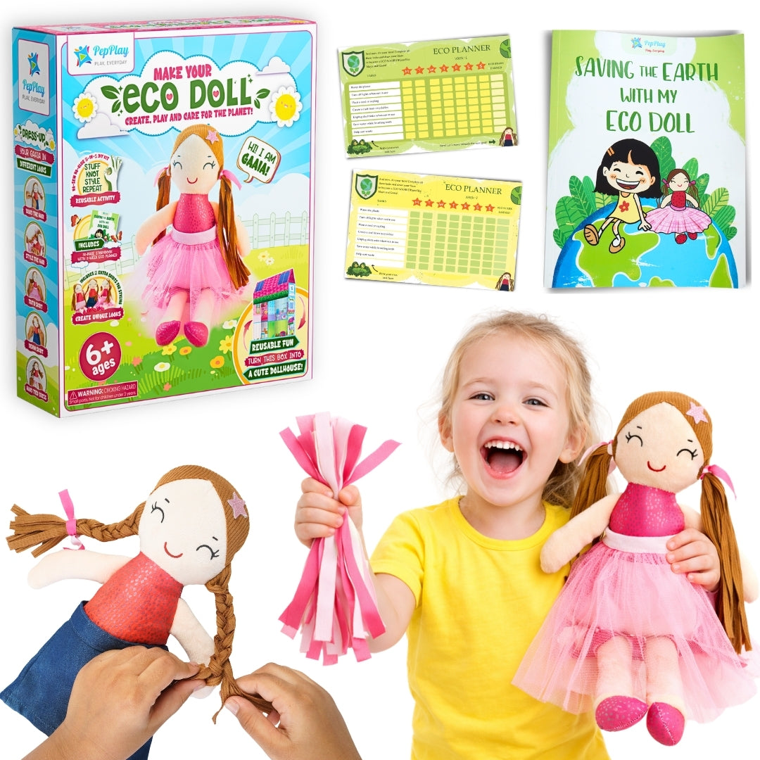 PepPlay Make Your Eco Doll | No-Sew DIY Sustainable Craft | 6+ Years