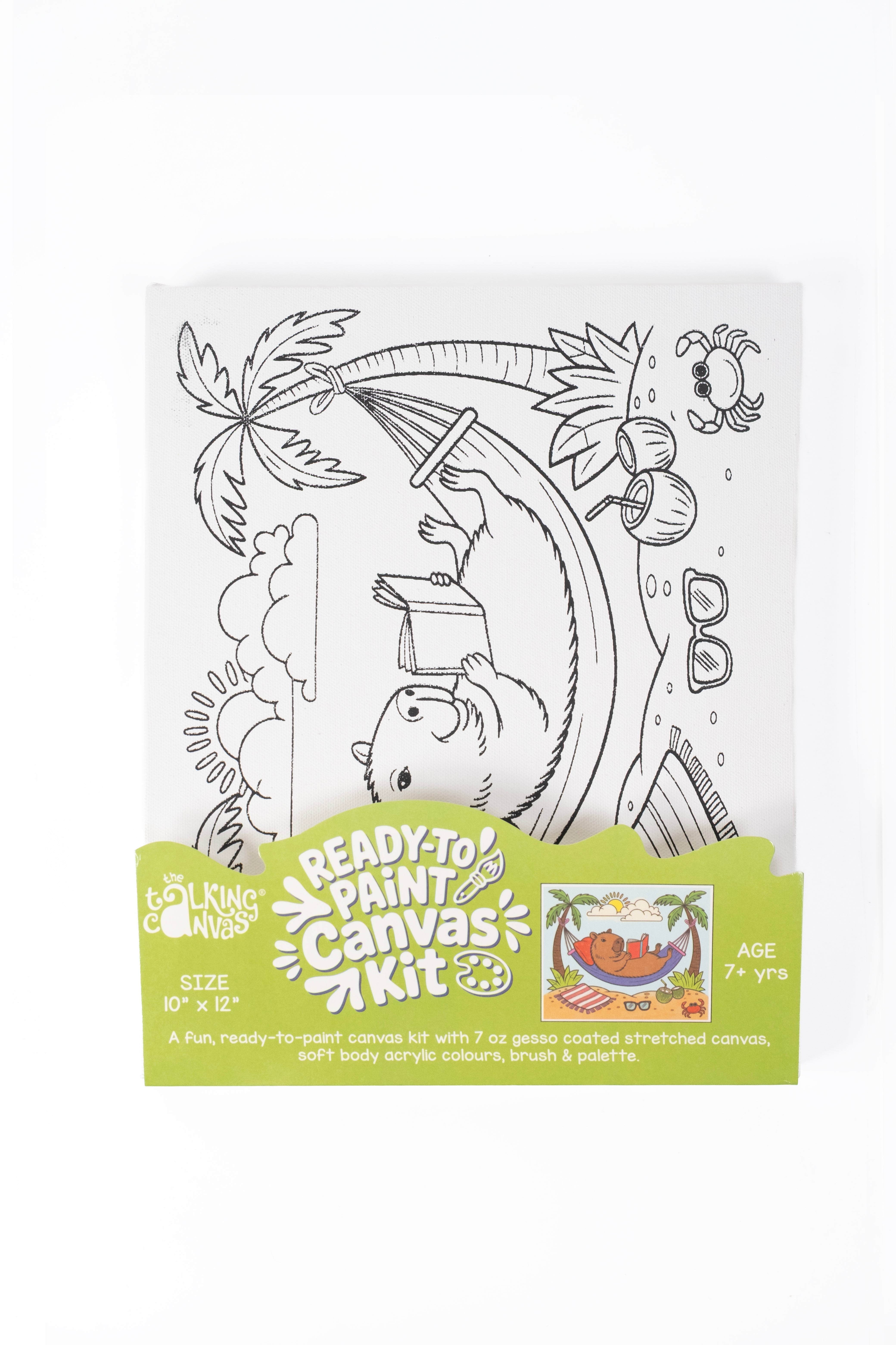 The Talking Canvas Stretch Canvas 10x12 Inch - Capybara
