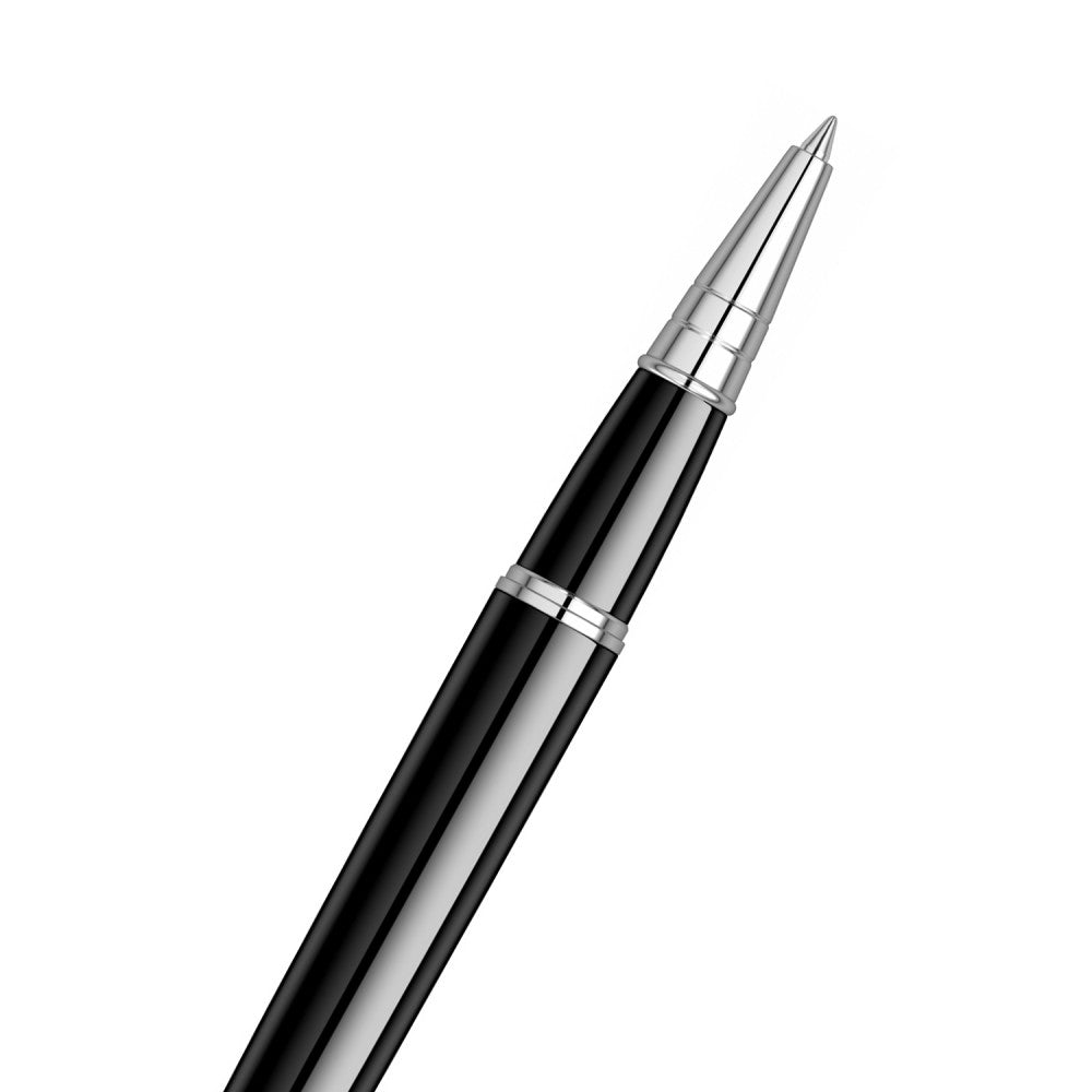 Scrikss | Honour 38 | Glossy Black | Roller Pen | Chrome Plated Trims Scrikss