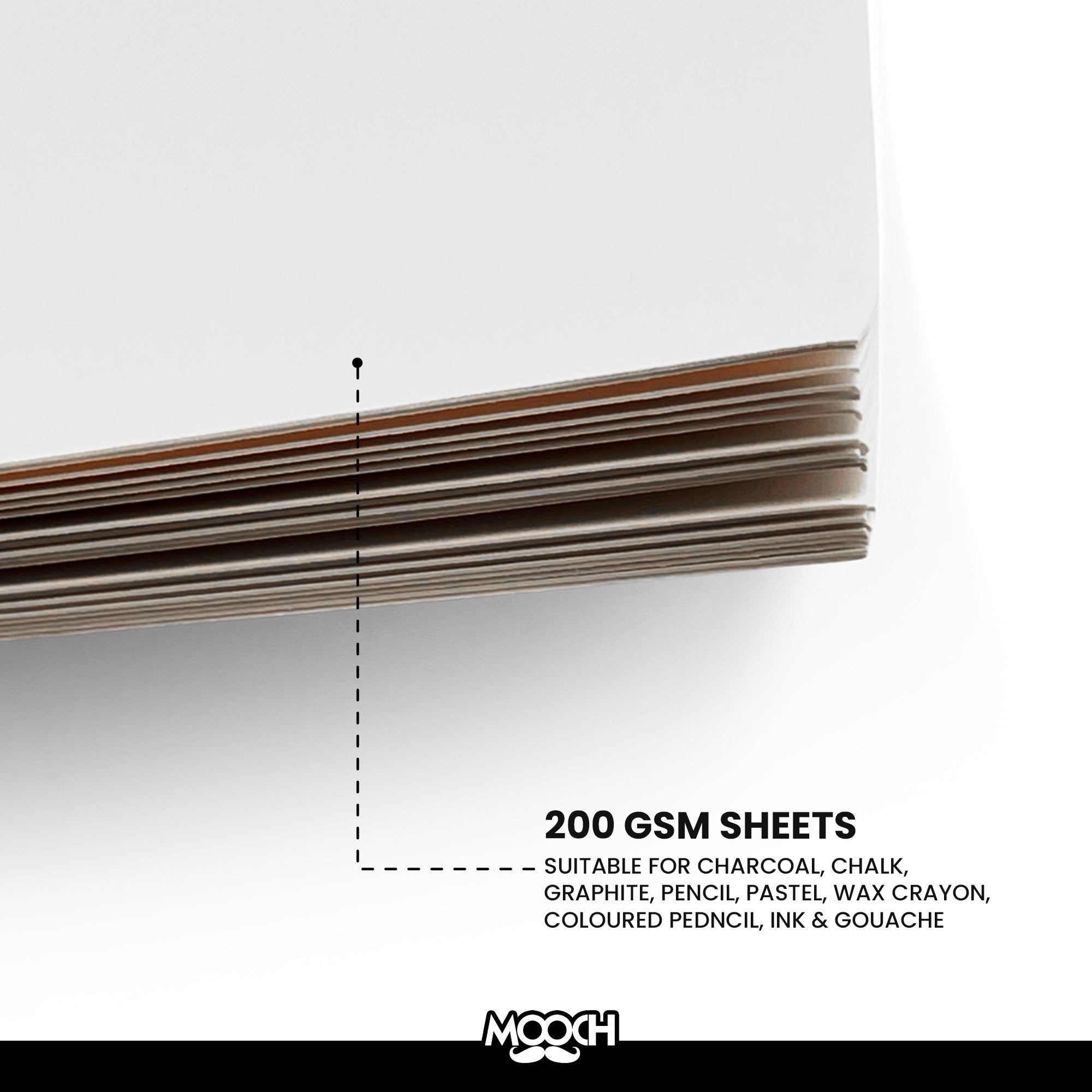 ARTIST DRAWING AND SKETCHING PAPER 200GSM MOOCH DESIGN STUDIO