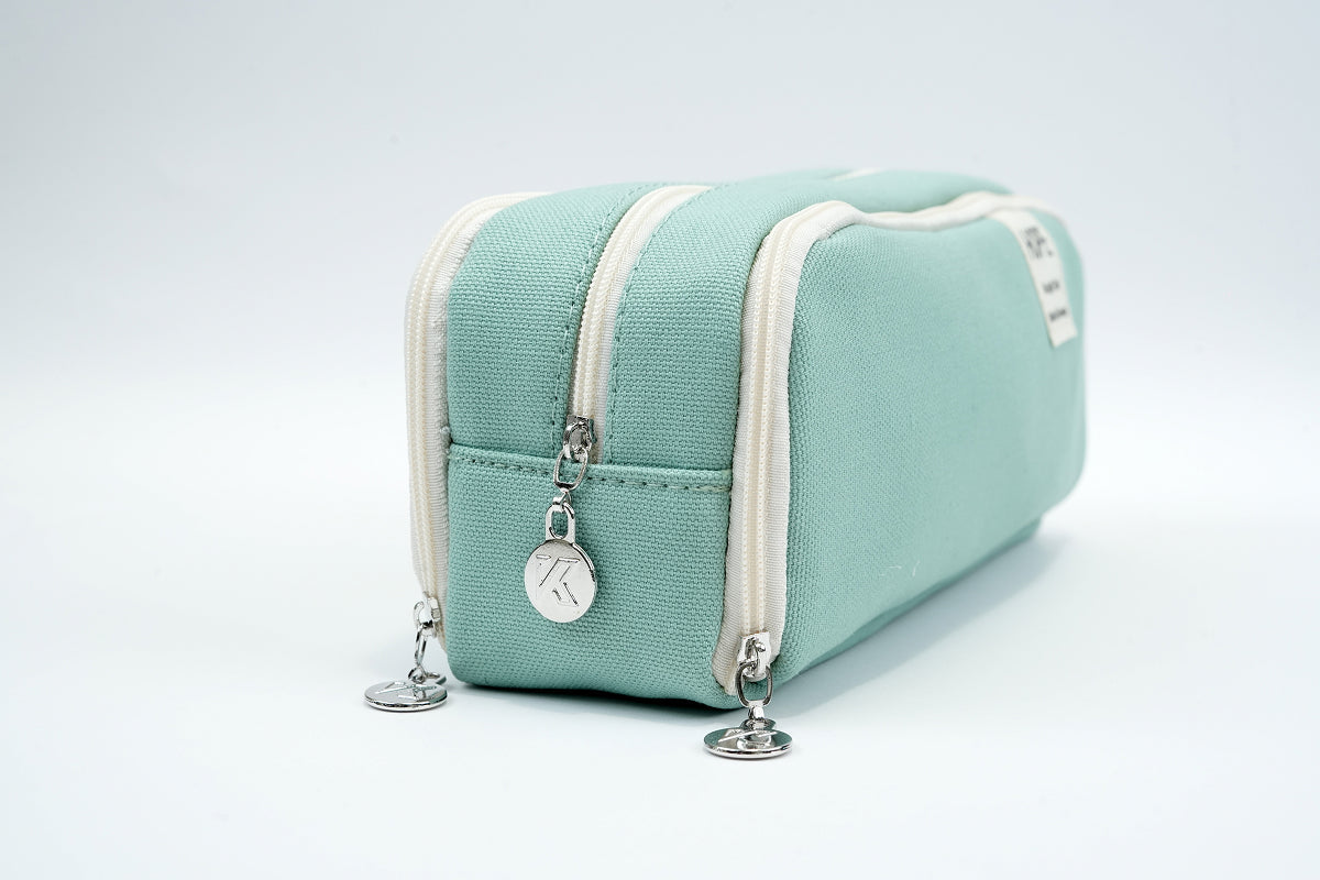 Tri-zip Organizer Pouch - Mint Green Kidgets