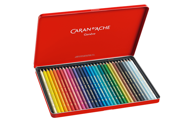 Caran D'Ache Supracolor Pencils Metal Box 30 Shades