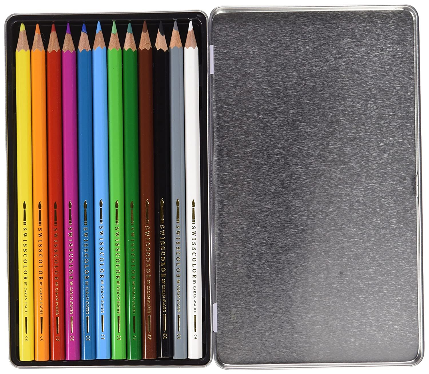Caran D'Ache Swisscolor Watercolor Pencils 12 Shades