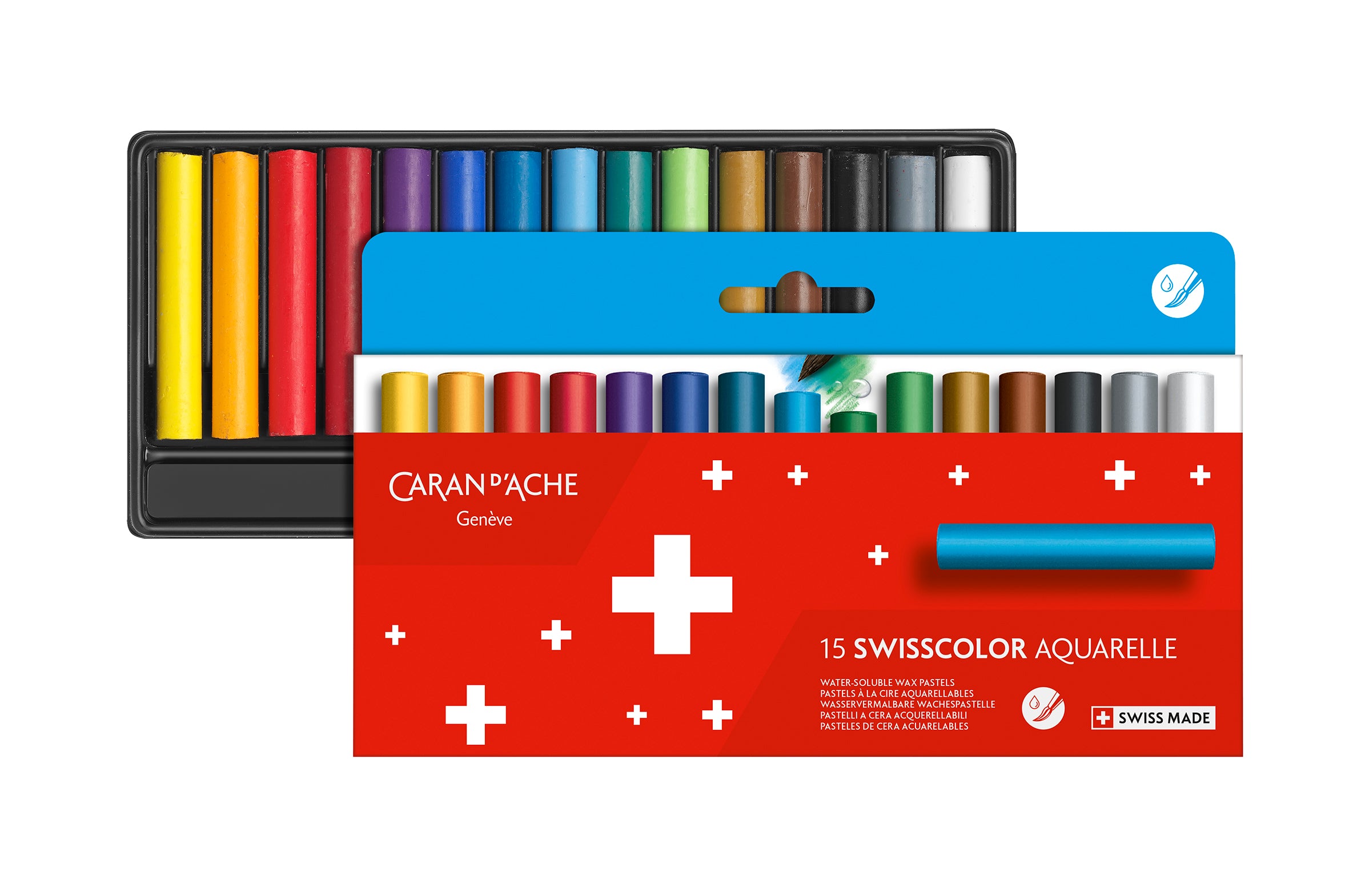 Caran D'Ache Swisscolor Watersoluble Wax Pastel 15 Shade