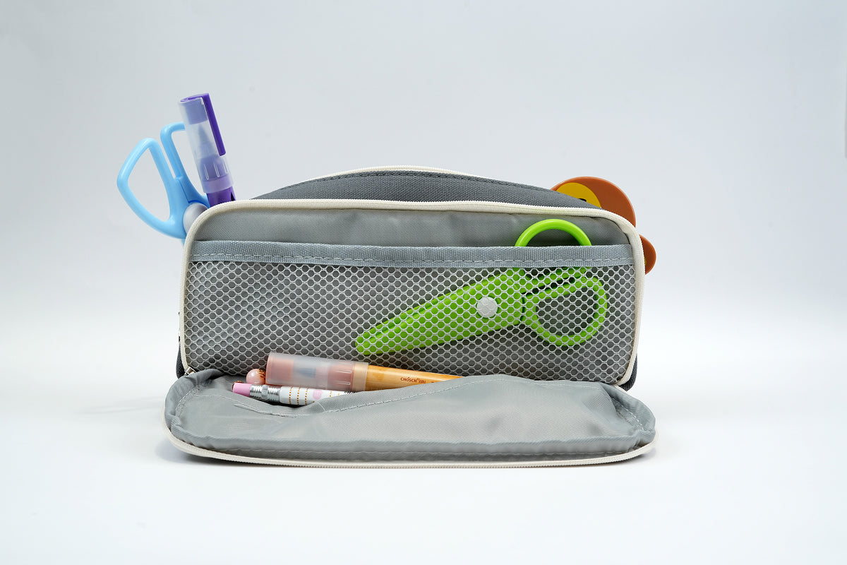 Tri-zip Organizer Pouch - Grey Kidgets