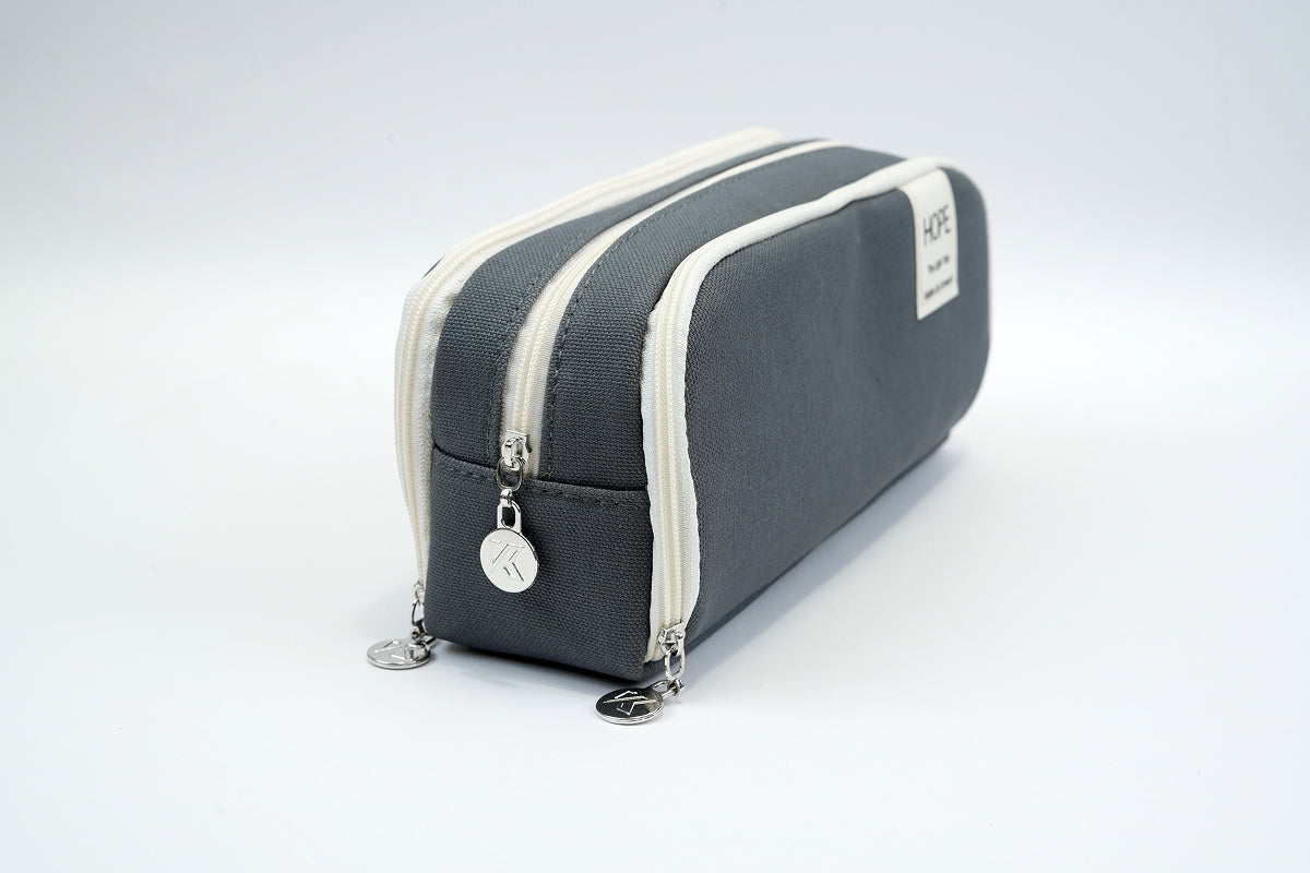 Tri-zip Organizer Pouch - Grey Kidgets