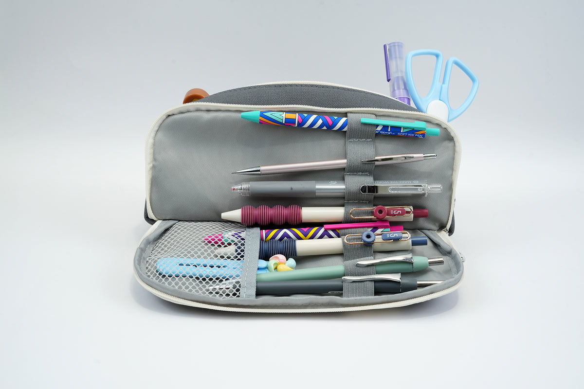 Tri-zip Organizer Pouch - Grey Kidgets