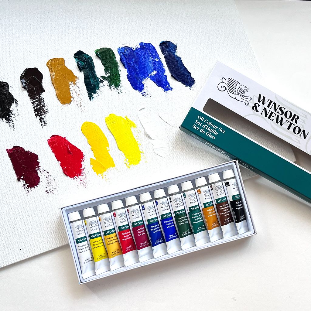 Winsor & Newton Introductory Set of 12 - Watercolour, Acrylic or Oil